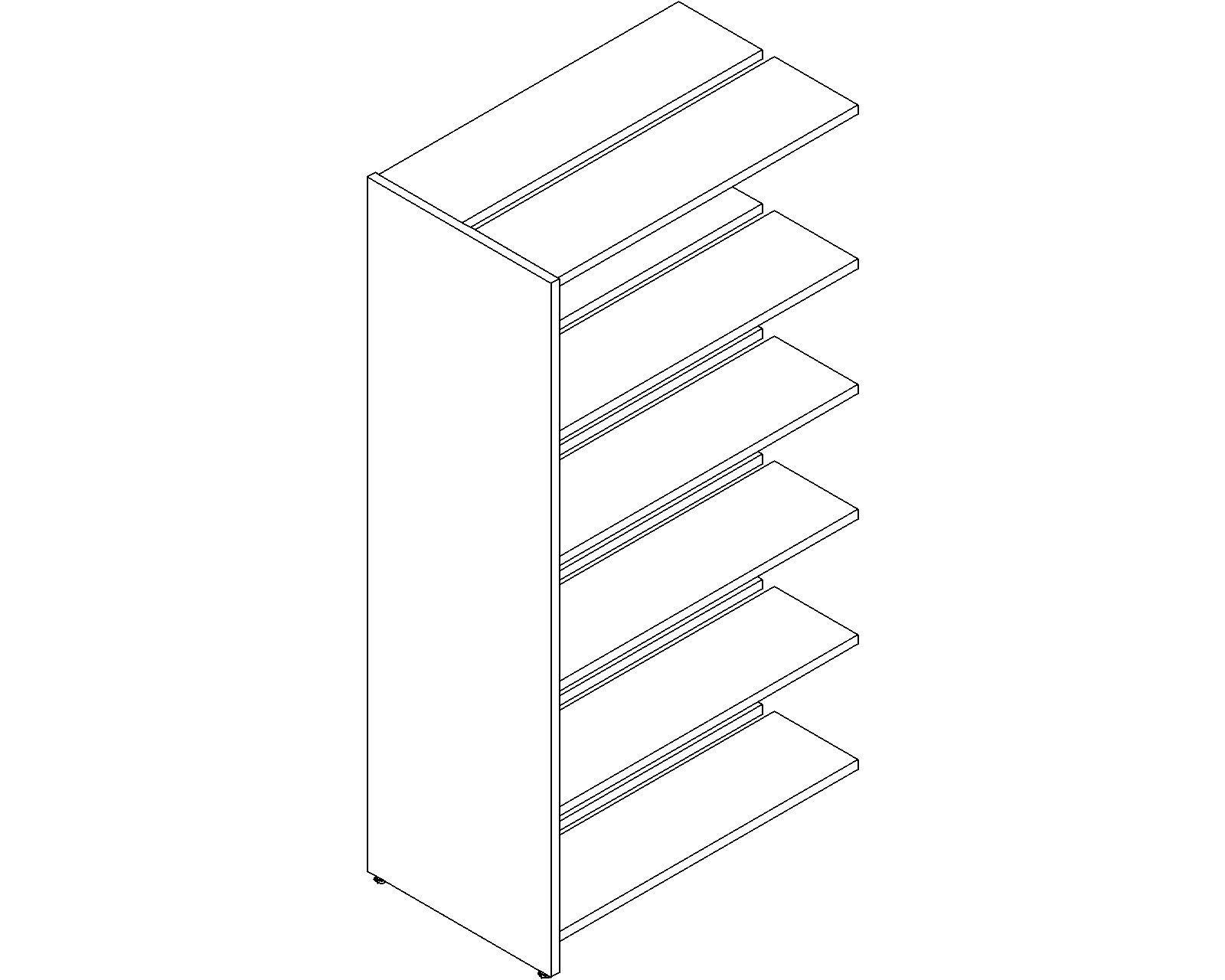 Lingo add-on - double-sided - H1820 - D250 - W900 - 3D.dwg