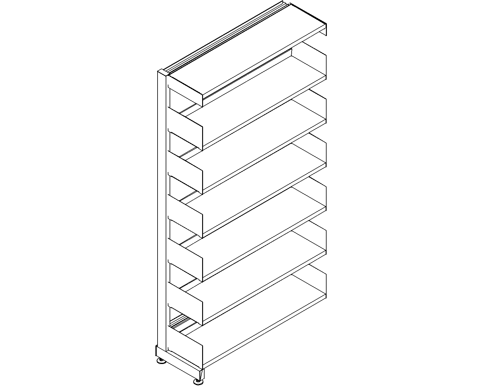 6030 add-on - single-sided - H1820 - D250 - W900 - 3D.dwg