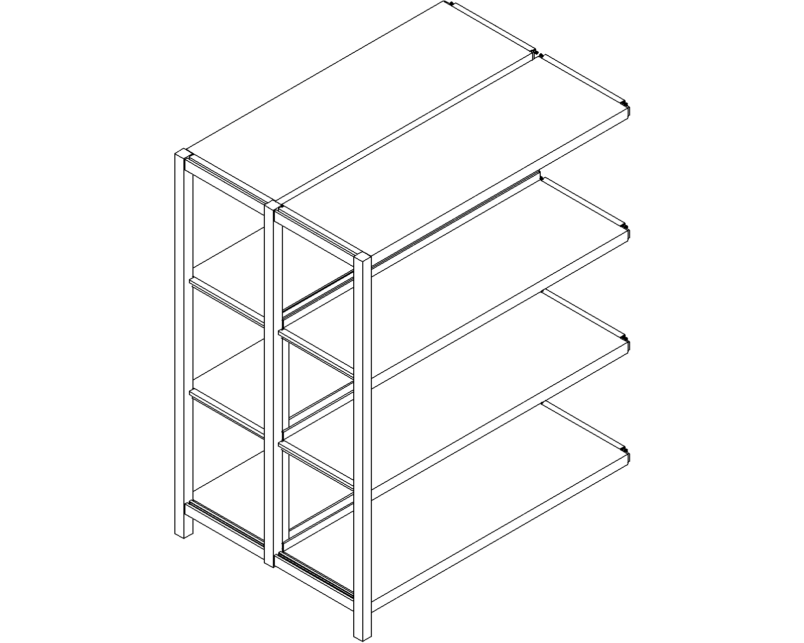 Uniflex add-on – double-sided – H1100 – D300 – W900 – 3D.dwg