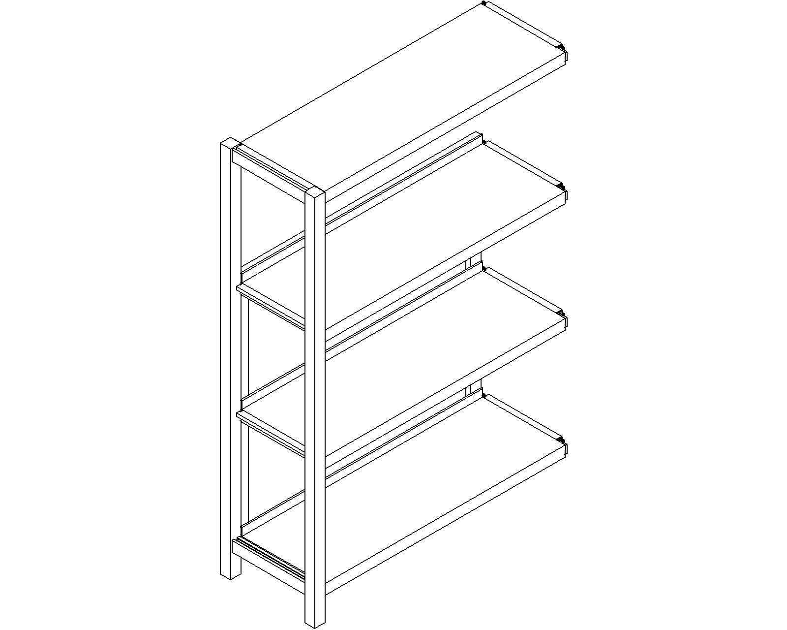 Uniflex add-on – single-sided – H1100 – D250 – W750 – 3D.dwg