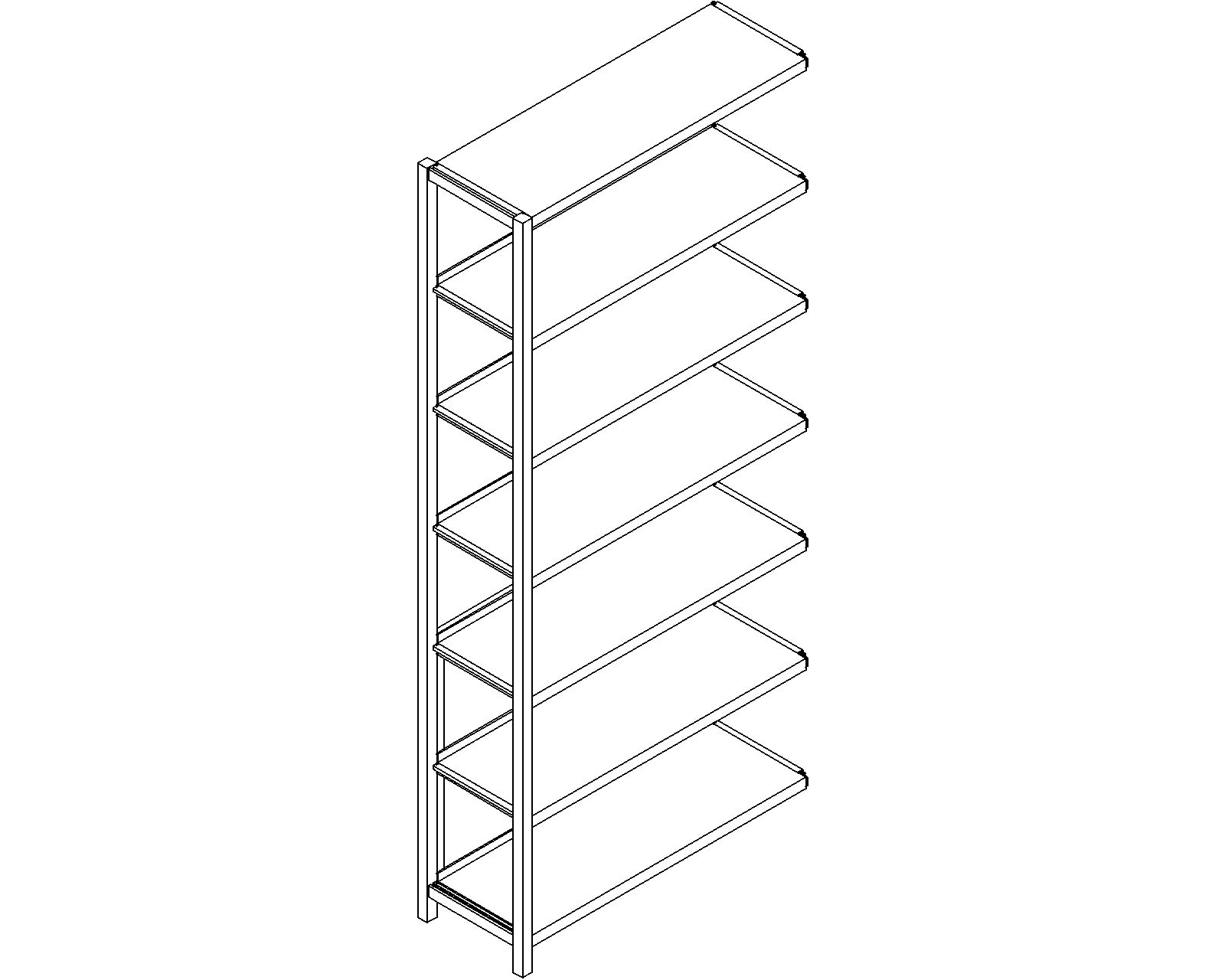 Uniflex add-on – single-sided – H2050 – D300 – W900 – 3D.dwg