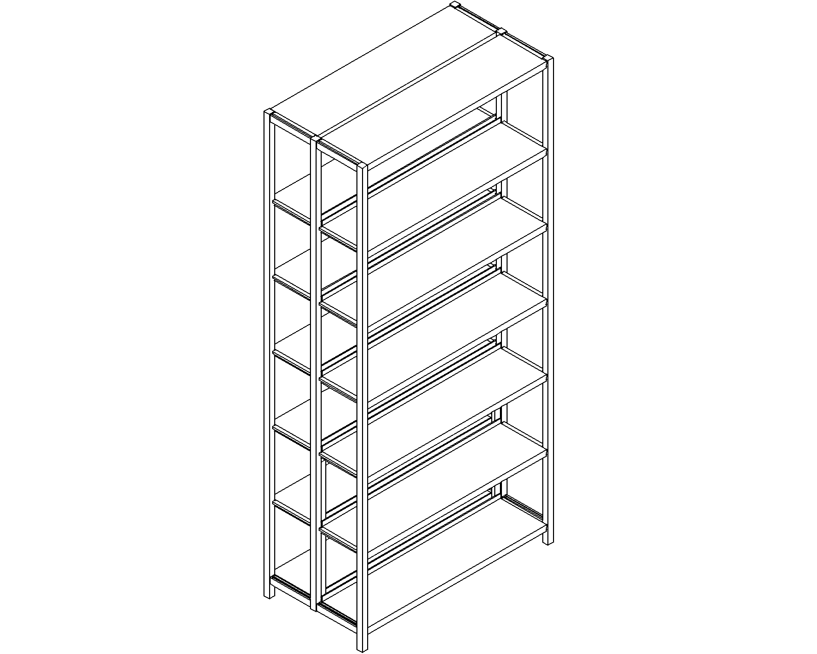 Uniflex starter – double-sided – H2250 – D250 – W1000 – 3D.dwg